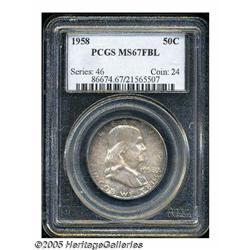 1958 50C MS67 Full Bell Lines PCGS. A blanket of 