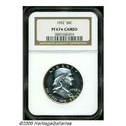 1952 50C PR67 S Cameo NGC. Golden-brown and sky-b