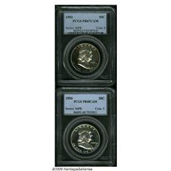 1953 50C PR67 Cameo PCGS, deep russet-red and tea