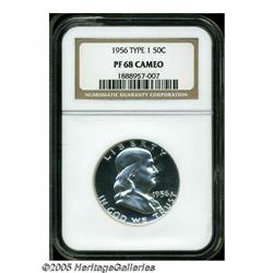 1956 50C Type One PR68 Cameo NGC. A brilliant and