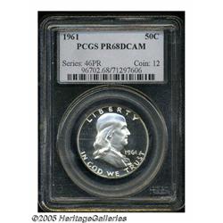 1961 50C PR68 Deep Cameo PCGS. Superlative exampl