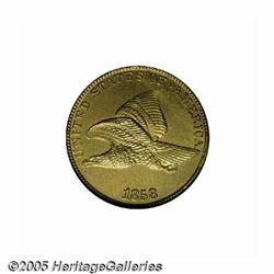 1858/7 1C MS64 NGC. FS-006. Snow-1. Struck from a