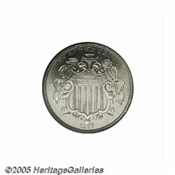 1866 5C Rays PR67 Cameo NGC. Amazingly well prese