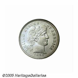 1894-O 10C MS65 NGC. Boldly struck throughout lac