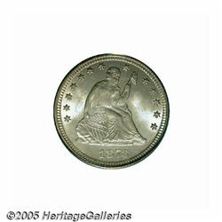 1873 25C Open 3 MS66 PCGS. Blazing white in color