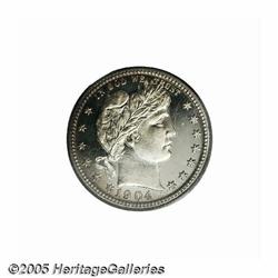 1904 25C PR68 Cameo PCGS. Struck just after the M