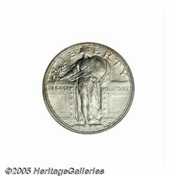 1916 25C MS63 Full Head PCGS. Satiny and attracti