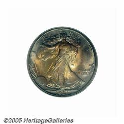1921-D 50C MS66 PCGS. A deeply toned example of t