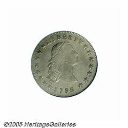 1795 S$1 Flowing Hair, Three Leaves AU58 PCGS. B-