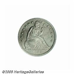 1852 S$1 Unc Details, Improperly Cleaned, NCS. Li