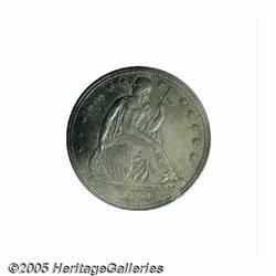 1870-CC S$1 MS63 PCGS. Variety 2-E. Deep golden-b