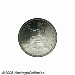 1881 T$1 PR66 PCGS. The Philadelphia Mint's deliv