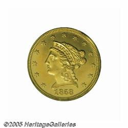 1858 $2 1/2 PR65 Cameo PCGS. The reverse is the o