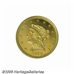 1859 $2 1/2 PR66 PCGS. Old Reverse. This is from 