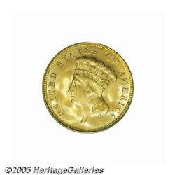 1878 $3 MS65 PCGS. An unquestionably attractive c