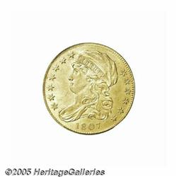 1807 $5 Bust Left AU58 NGC. Breen-6453, B. 5-D, M