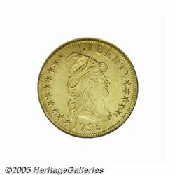 1795 $10 13 Leaves AU58 NGC. B. 1-A, Taraszka-1, 