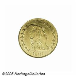 1801 $10 AU58 PCGS. Breen-6843, B. 2-B, Taraszka-