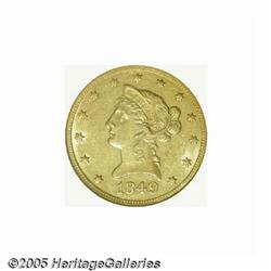 1849-O $10 MS61 NGC. The surfaces are mildly refl