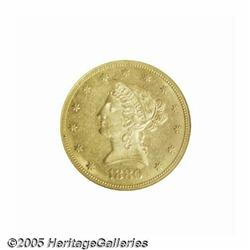 1880-CC $10 MS60 NGC. Variety 1-B. The final C in