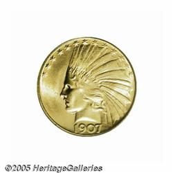 1907 $10 Rolled Edge MS66 PCGS. Unlike the 1907 W