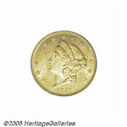 1851 $20 MS62 PCGS. The 1851 is an early double e