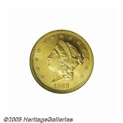 1853 $20 MS63 NGC. In circulated grades, the 1853