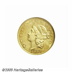 1860-O $20 AU58 NGC. The 1860-O is the fifth rare