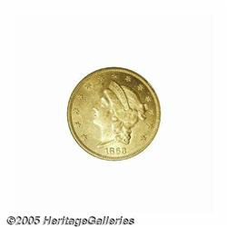 1863 $20 MS60 PCGS. Only 142,790 pieces were stru