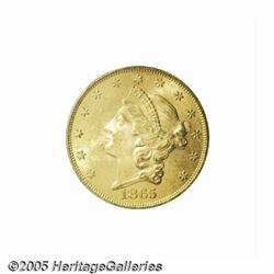 1865 $20 MS63 PCGS. With all of the rare and / or