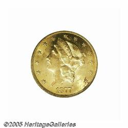 1877-CC $20 MS61 PCGS. Especially bright and lust