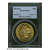 Image 3 : 1877-CC $20 MS61 PCGS. Especially bright and lust