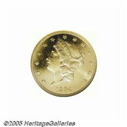 1904 $20 MS66 Prooflike NGC. This flashy and shar