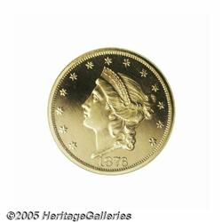 1876 $20 PR63 Cameo NGC. This regal coin is doubl