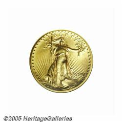 1907 $20 High Relief, Flat Rim MS64 NGC. The Flat