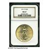 Image 3 : 1911-D $20 MS67 NGC. After the 1908 No Motto, the