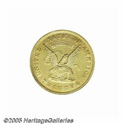 1853 $20 Assay Office Twenty Dollar, 884 Thous. M