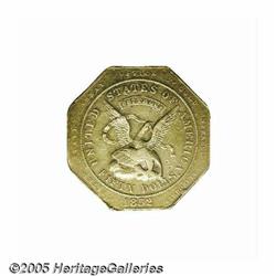 1852 $50 Assay Office Fifty Dollar, 887 Thous. AU