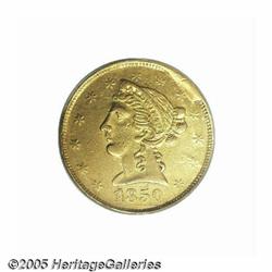 1850 $5 Baldwin Five Dollar AU55 PCGS. K-2, R.5. 