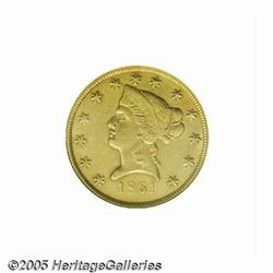 1861 $10 Clark, Gruber & Co. Ten Dollar AU58 NGC.