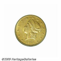 1861 $20 Clark, Gruber & Co. Twenty Dollar AU50 D