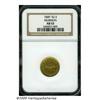 Image 3 : 1849 $2 1/2 Mormon Quarter Eagle AU53 NGC. K-1, H