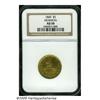 Image 3 : 1860 $5 Mormon Five Dollar AU58 NGC. The Mormon's