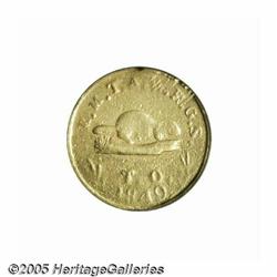 1849 $5 Oregon Exchange Co. Five Dollar VF Detail