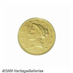 1852 $10 Wass Molitor Ten Dollar, Small Head AU55