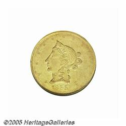 1855 $10 Wass Molitor Ten Dollar AU58 NGC. Kagin-