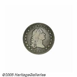 1795 S$1 Flowing Hair, Three Leaves Fine 15 ICG. 