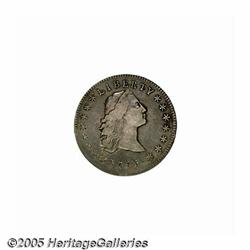 1795 S$1 Flowing Hair, Three Leaves VF35 NGC. B-5