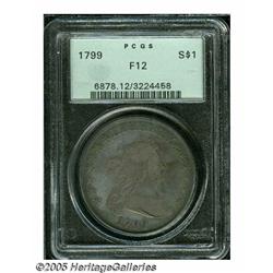 1799 S$1 Fine 12 PCGS. B-11, BB-161, R.2. Deep vi