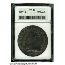 1799 S$1 VF20 ANACS. B-14, BB-167, R.3. Olive gol